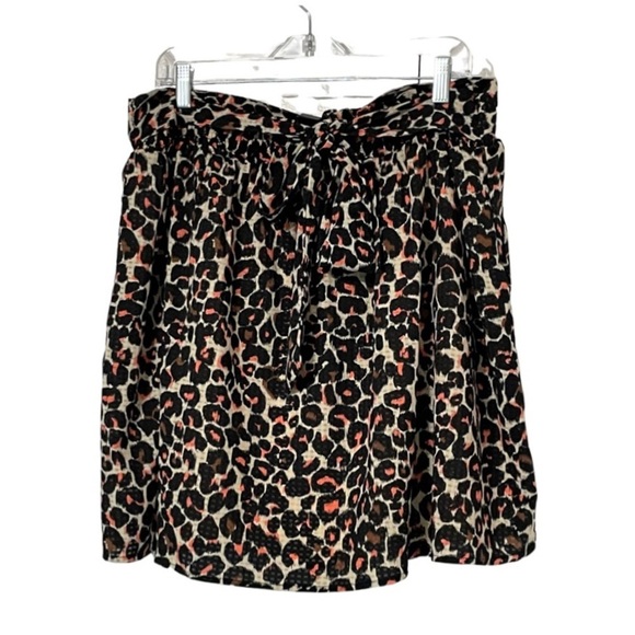 WHO WHAT WEAR sketched leopard print mini skirt XXL, NWT - Picture 2 of 7